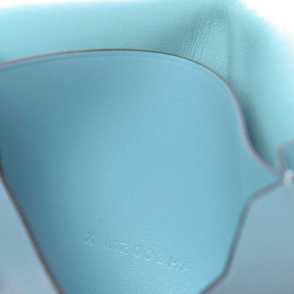 Hermes Tadelakt Lizard Mini Bearn Card Holder Wallet Bleu Atoll 6 of 8