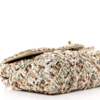Chanel Sequin Small Single Flap Gold Multicolor 10 of 11