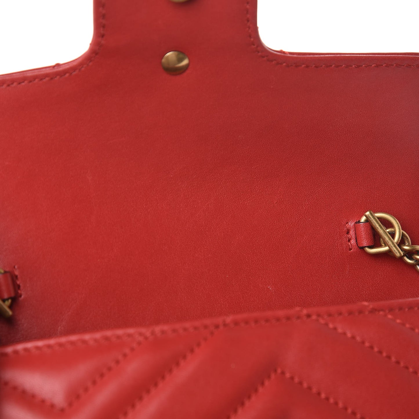 Calfskin Matelasse Super Mini GG Marmont Shoulder Bag Hibiscus Red