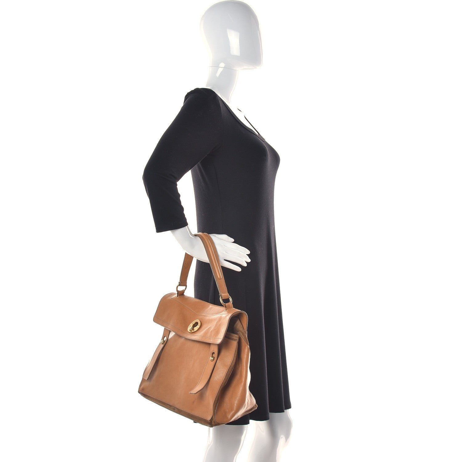Saint Laurent Calfskin Suede Medium Muse Two Brown 3 of 20