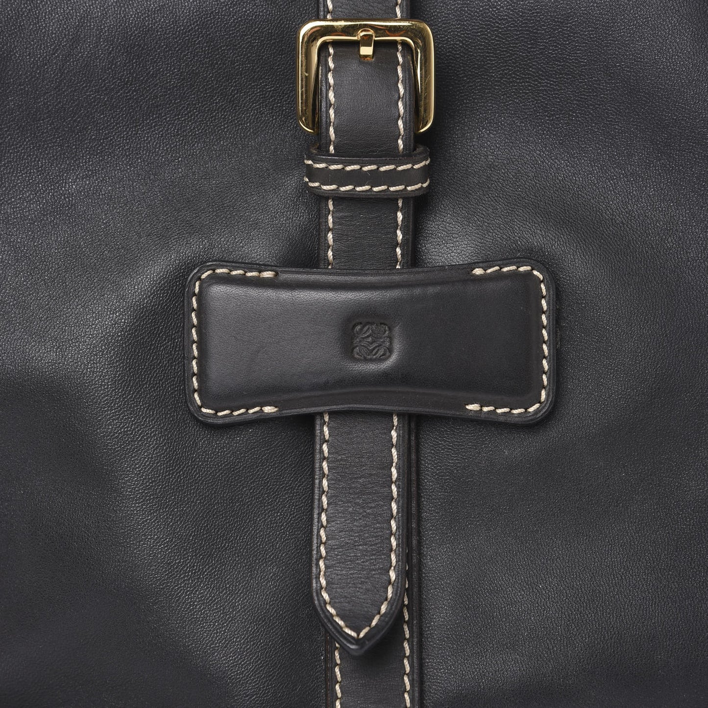 Lambskin Satchel Black Tan