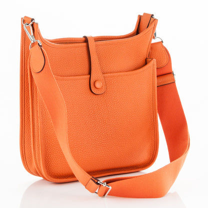 Hermes Taurillon Clemence Evelyne III PM Orange 3 of 7