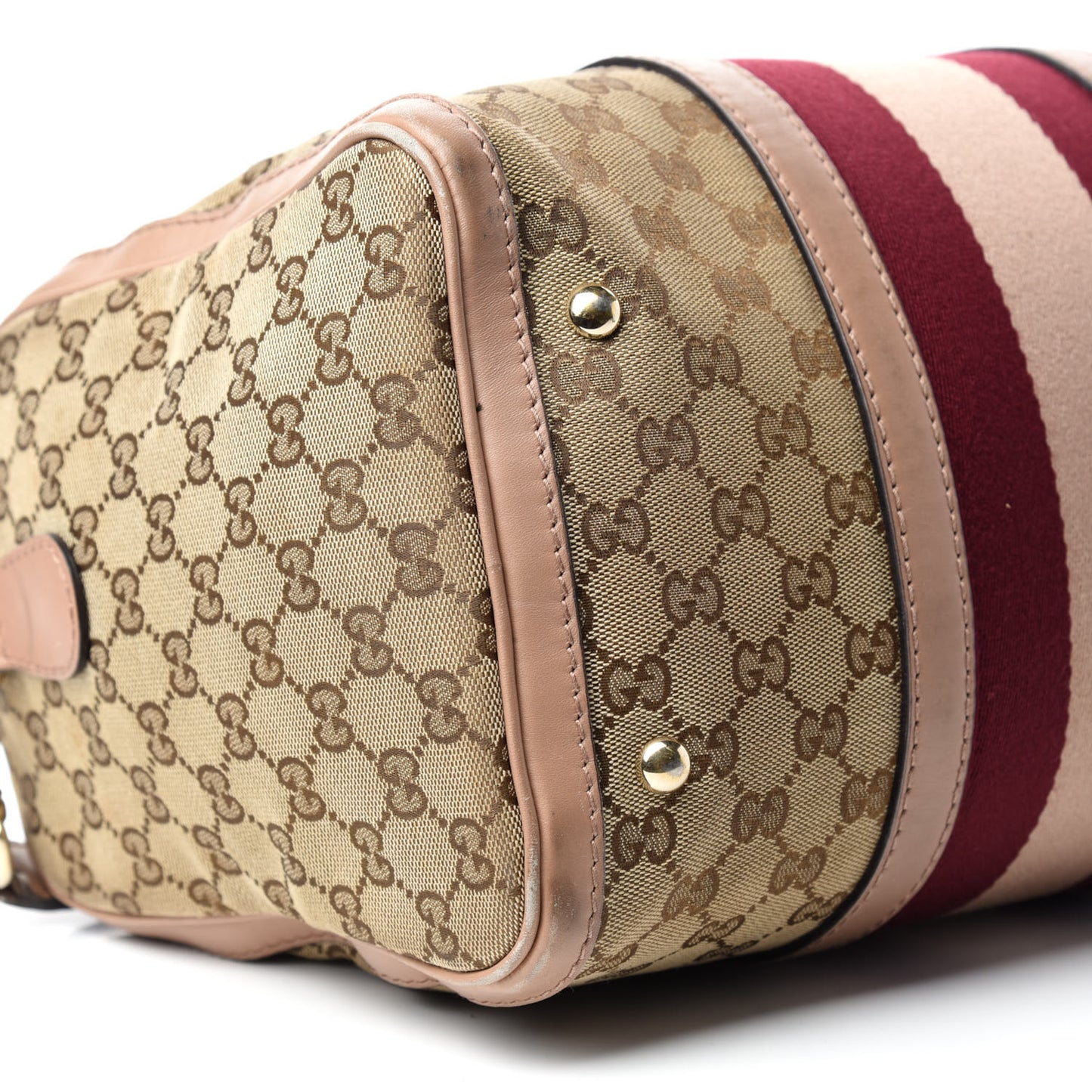 Monogram Vintage Web Medium Boston Pink