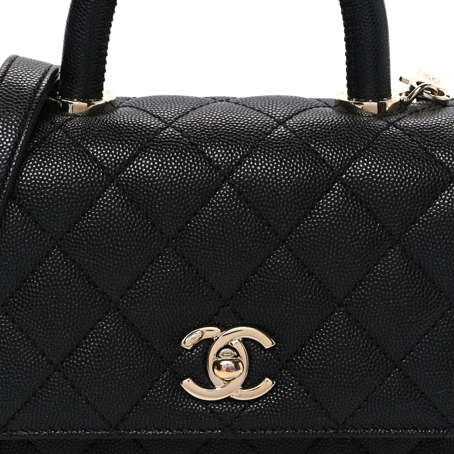 Chanel Caviar Quilted Extra Mini Coco Handle Flap Black 8 of 10