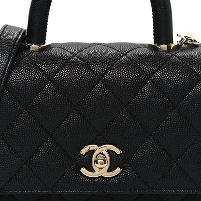 Chanel Caviar Quilted Extra Mini Coco Handle Flap Black 8 of 10