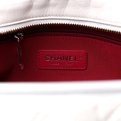 Chanel Aged Calfskin Quilted Large Gabrielle Hobo White 6 of 11