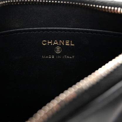 Chanel Crumpled Calfskin Quilted Braided CC Small Hobo Black 6 of 10