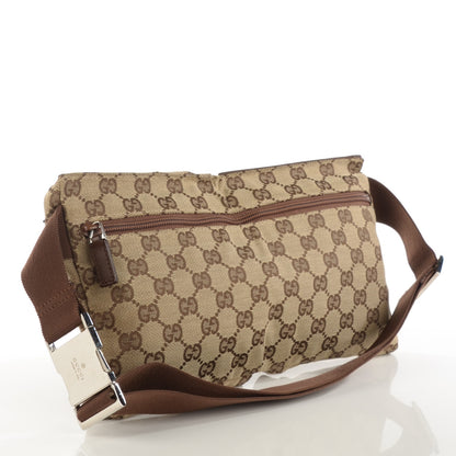 Gucci GG Monogram Web Double Pocket Belt Bag Brown 3 of 7