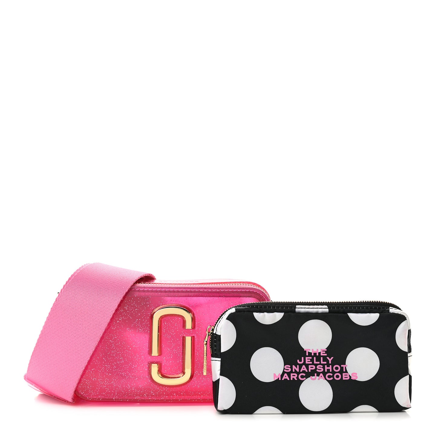 Jelly Glitter Small Snapshot Camera Bag Pink