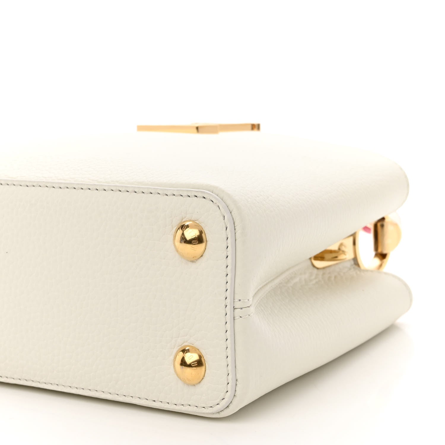 Louis Vuitton Taurillon Lambskin Calfskin Capucines BB Snow White 9 of 9