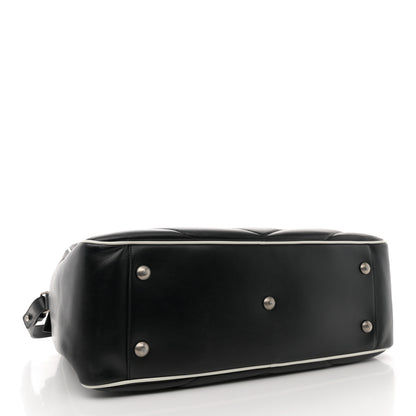 Saint Laurent Calfskin Medium Miles Logo Bowler Duffel Bag Black 4 of 11