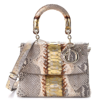 Christian Dior Metallic Python Small Be Dior Flap Beige Gold 1 of 7