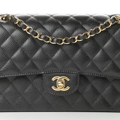 Chanel Caviar Quilted Medium Double Flap Black 9 of 12