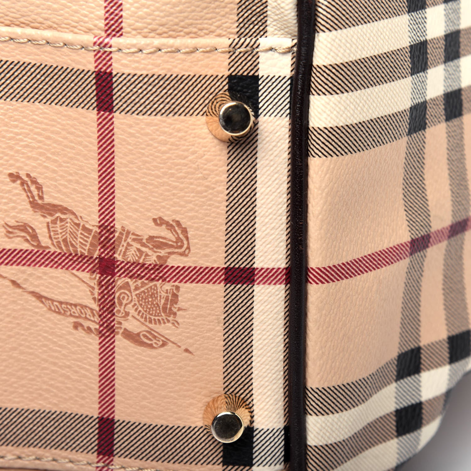 Burberry Haymarket Check Small Canterbury Tote Chocolate 16 of 19