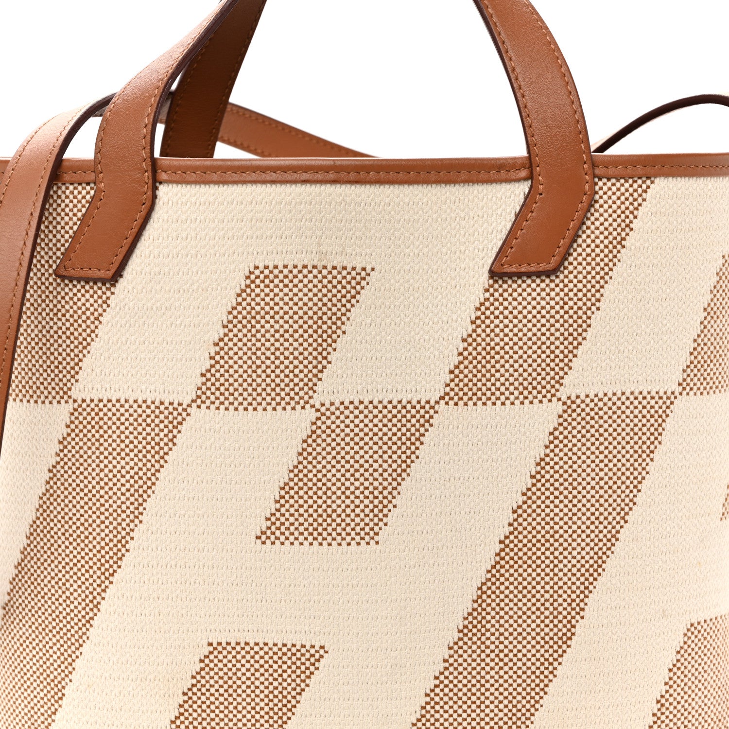 Hermes Swift Toile H Cabas H En Biais 27 Ecru Naturel Gold 7 of 9