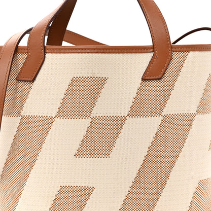 Hermes Swift Toile H Cabas H En Biais 27 Ecru Naturel Gold 7 of 9