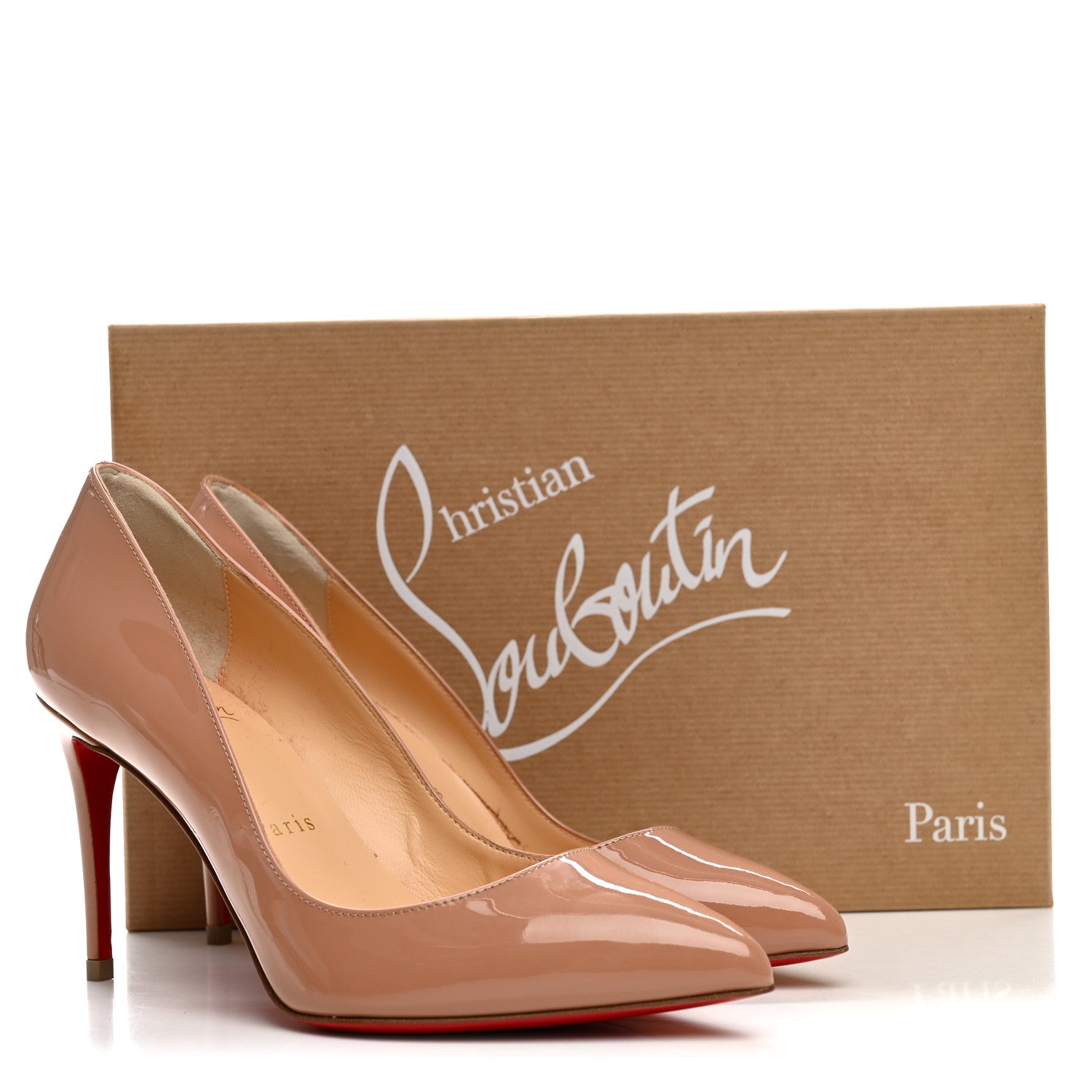 Christian Louboutin Patent Pigalle Follies 85mm Pumps 35 Nude 12 of 12