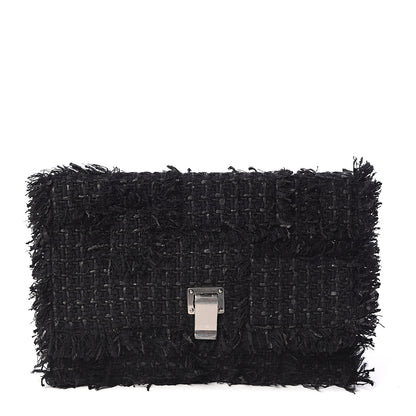 Proenza Schouler Tweed Frayed Small Lunch Clutch Black 1 of 7