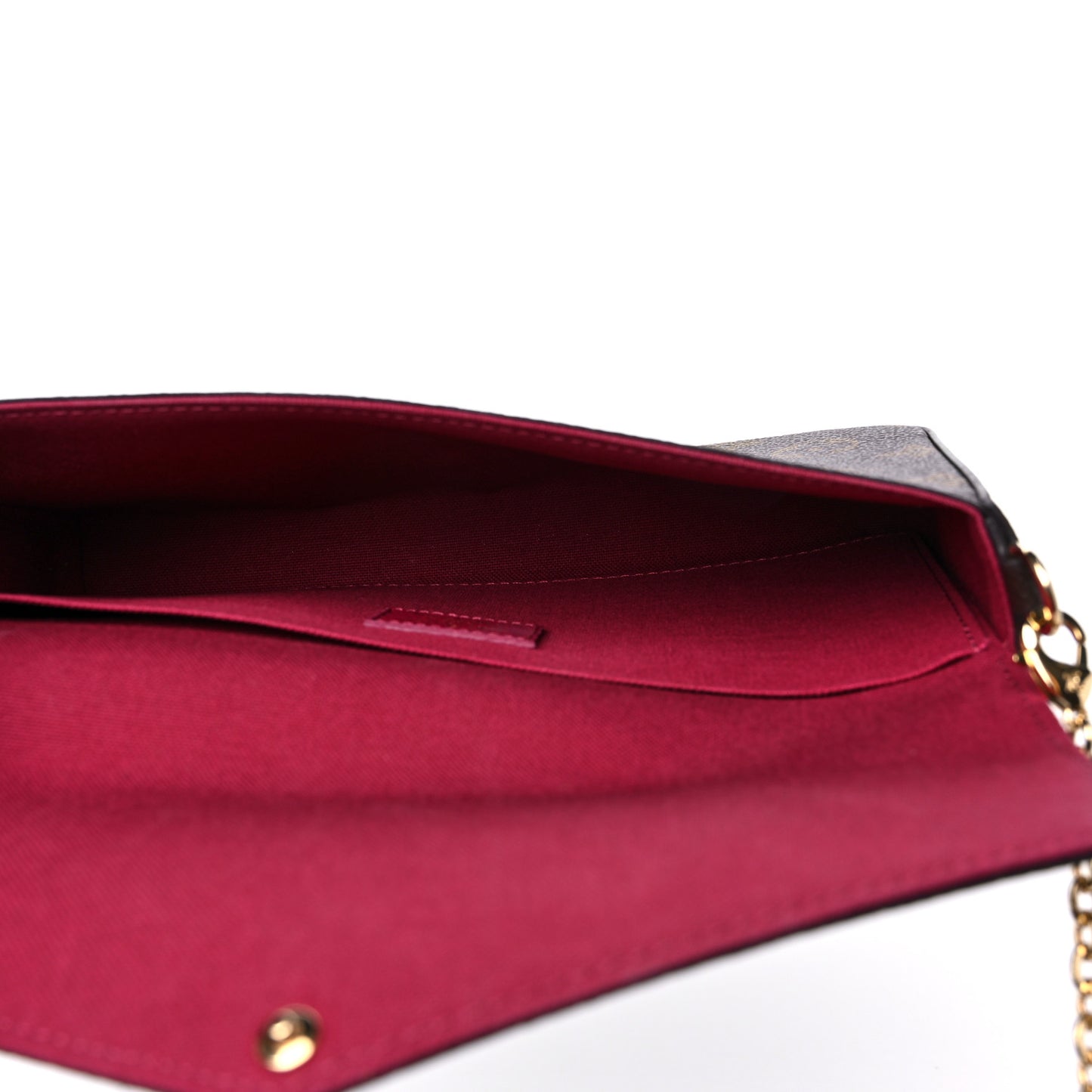 Monogram Pochette Felicie Chain Wallet Fuchsia