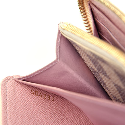 Louis Vuitton Damier Azur Clemence Wallet Rose Ballerine 7 of 7