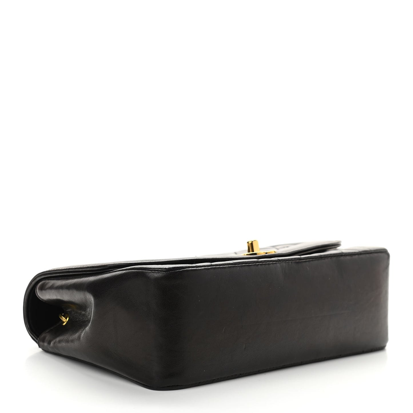 Lambskin Quilted Small Single Flap Black