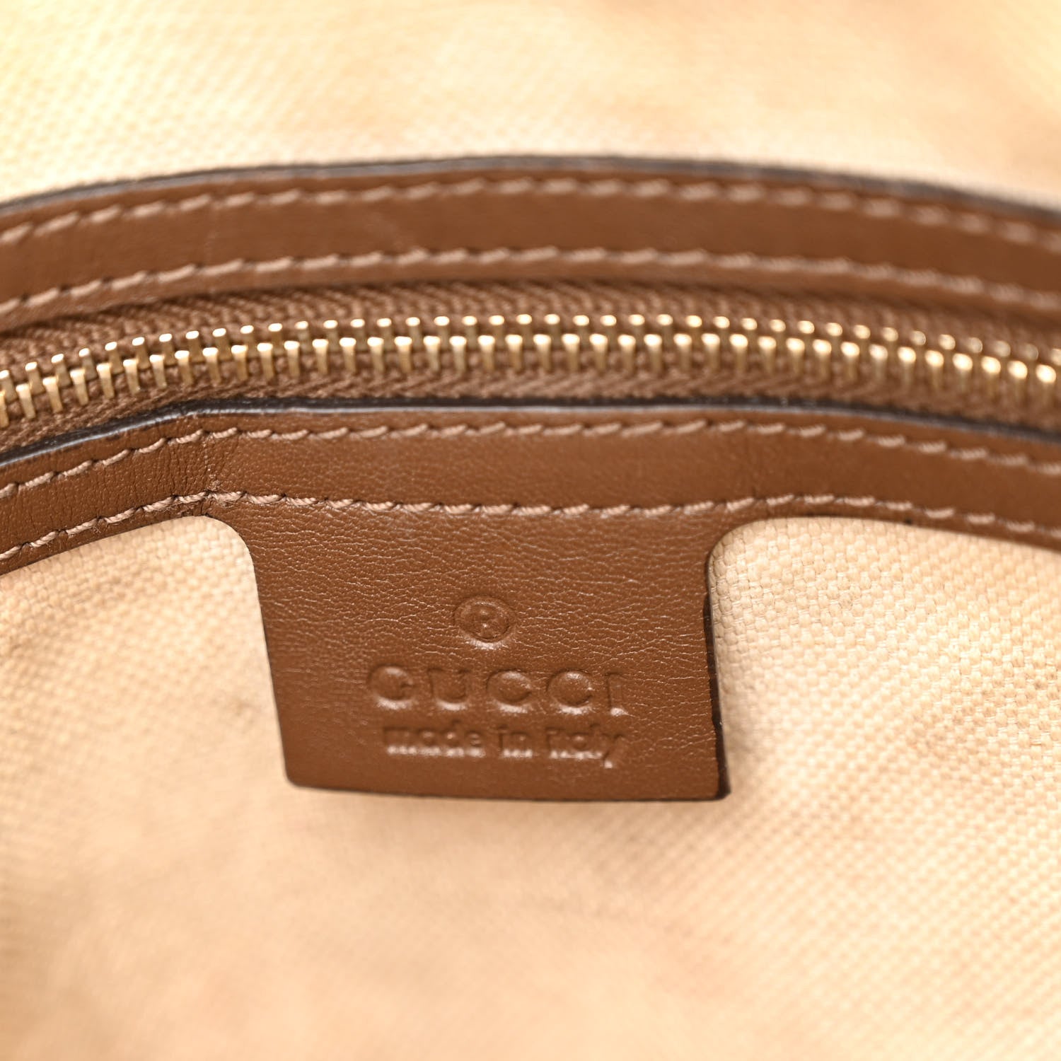 Gucci GG Supreme Monogram Margaux Calfskin Small Nice Top Handle Dome Bag Beige Ebony Acero 6 of 20