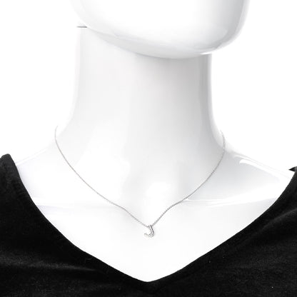 Tiffany Platinum Diamond Letters J Pendant Necklace 2 of 6