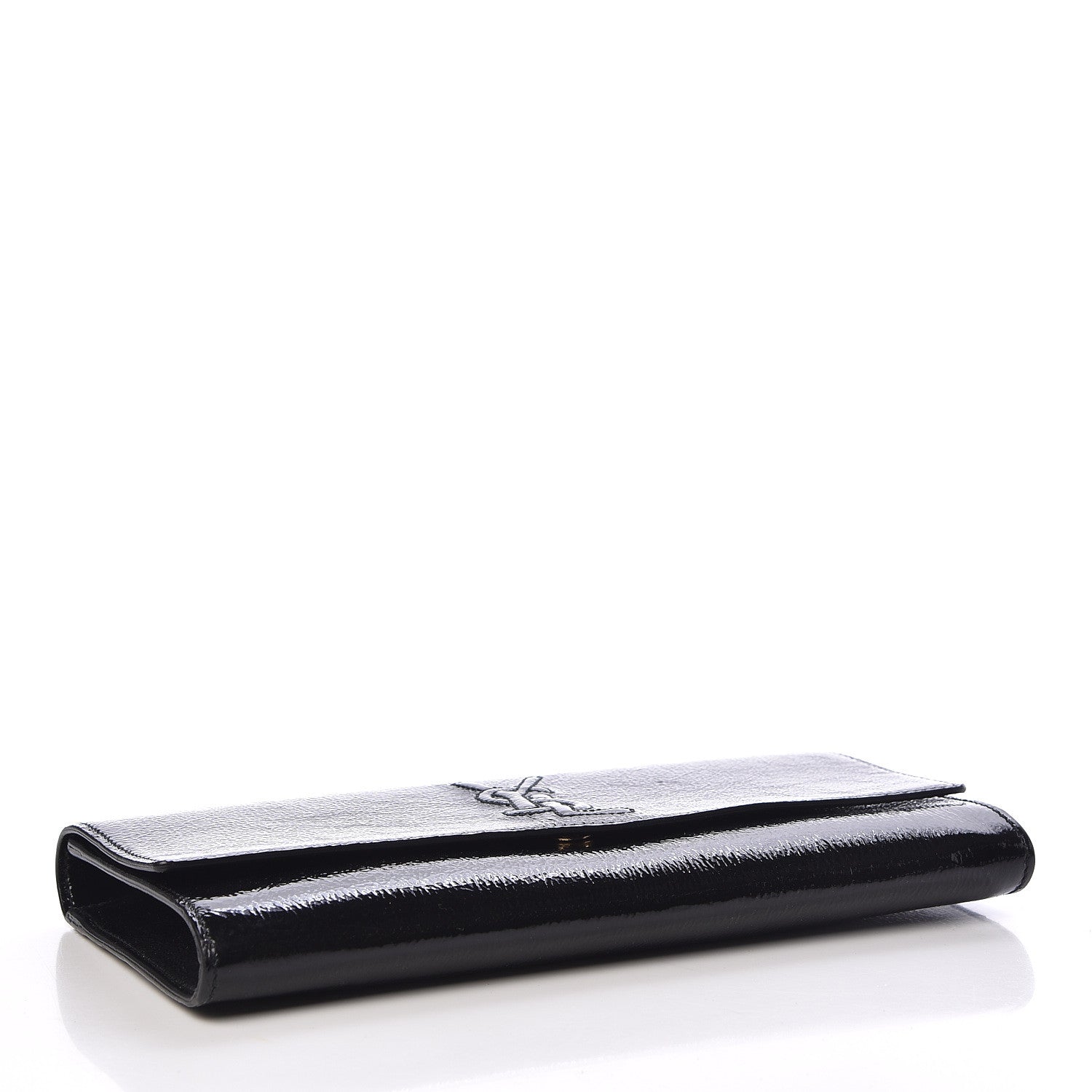 Saint Laurent Textured Patent Monogram Small Belle De Jour Clutch Black 4 of 12
