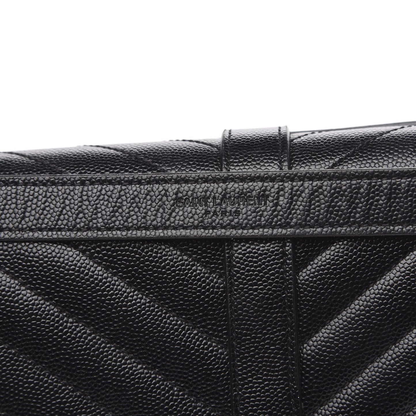 Grain De Poudre Matelasse Chevron Large Monogram Satchel Black
