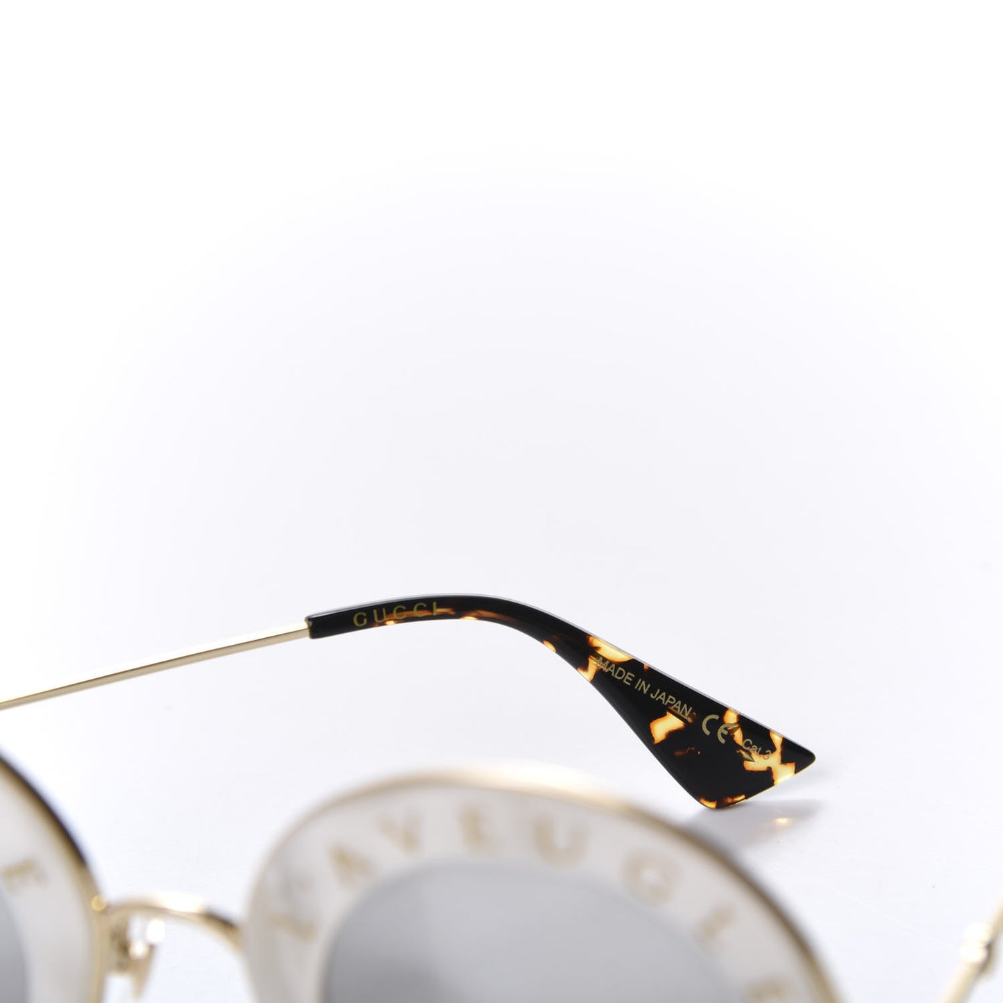 Metal L'Aveugle Par Amour Round Frame Sunglasses GG0113S White
