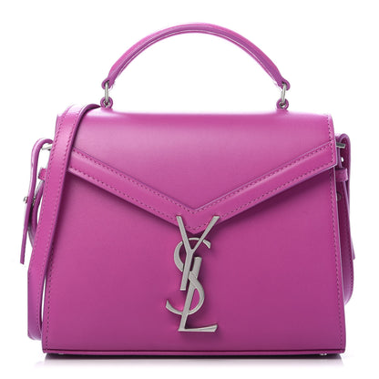Saint Laurent Calfskin Mini Classic Monogram Cassandra Top Handle Bag Electric Fuchsia 1 of 11