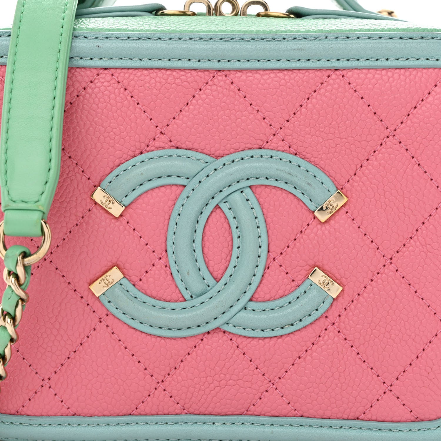 Chanel Caviar Quilted Small CC Filigree Vanity Case Multicolor 8 of 11