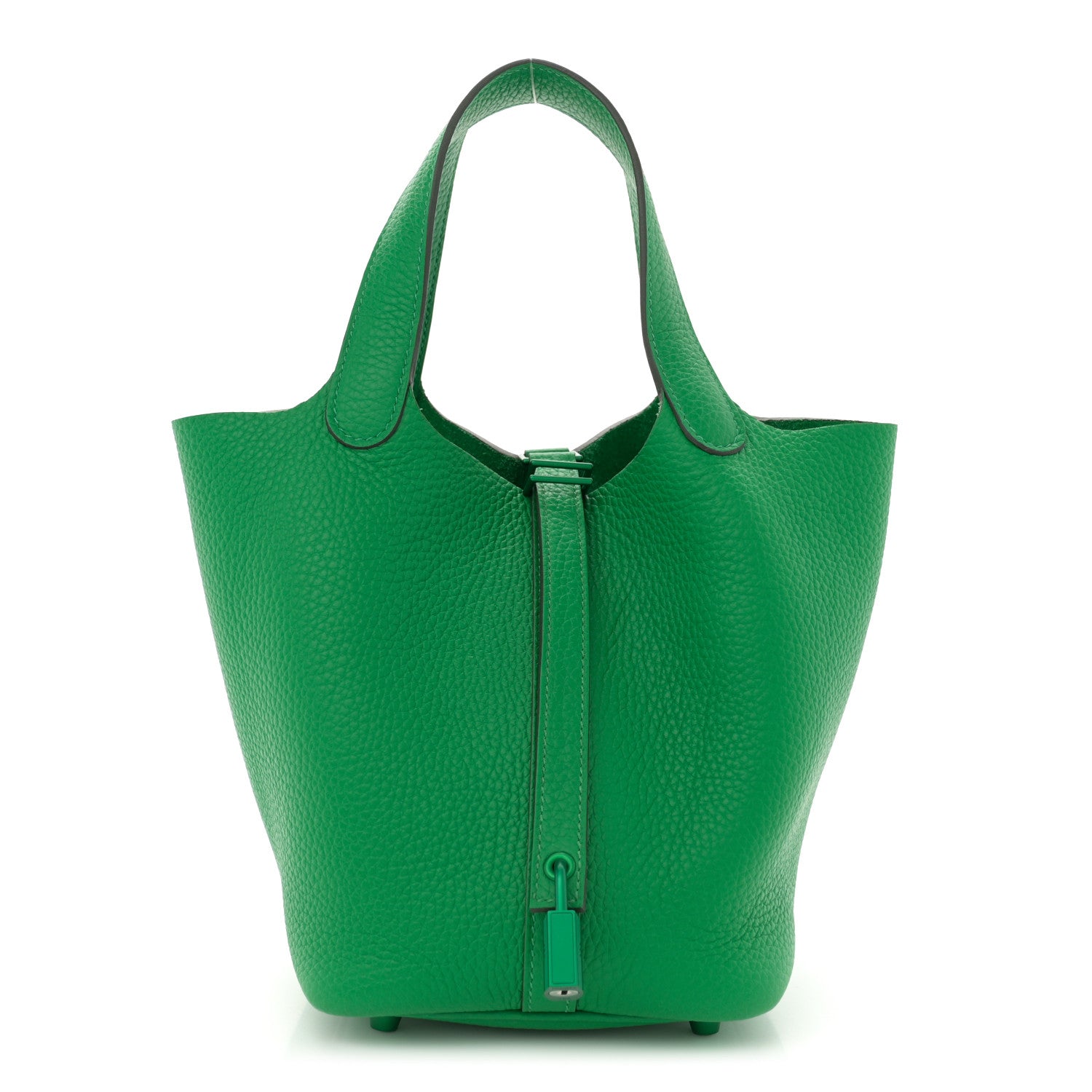 Hermes Taurillon Clemence Monochrome Picotin Lock 18 PM Bambou 1 of 11