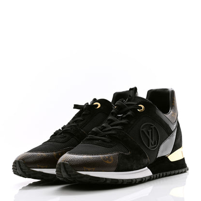 Louis Vuitton Suede Monogram Run Away Sneakers 41 Black 3 of 9