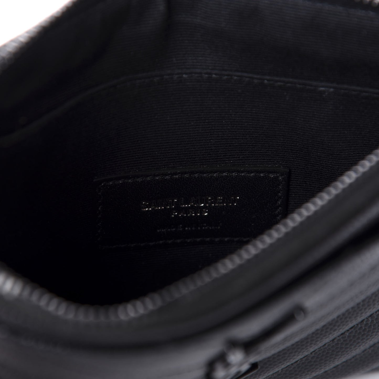 Grain De Poudre Chevron Monogram Bill Pouch Black