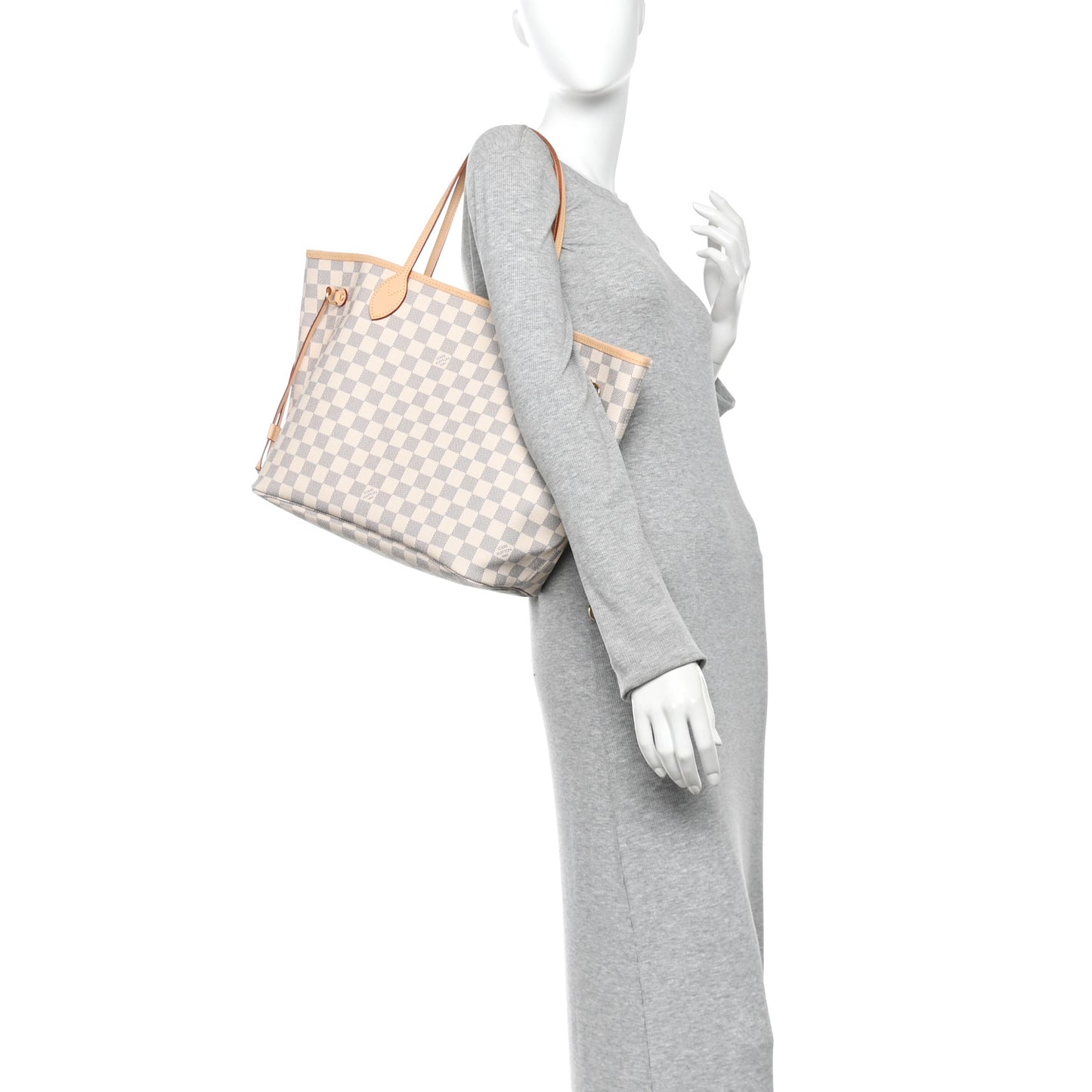 Damier Azur Neo Neverfull MM Rose Ballerine