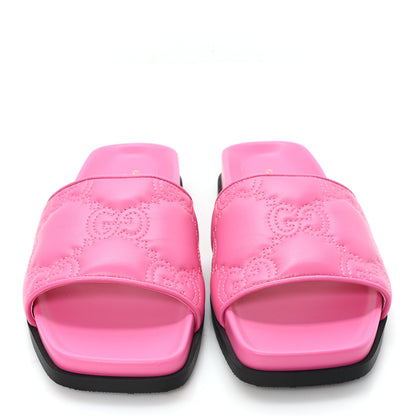 Gucci Nappa GG Matelasse Flat Slide Sandals 37 Bon Bon 3 of 9