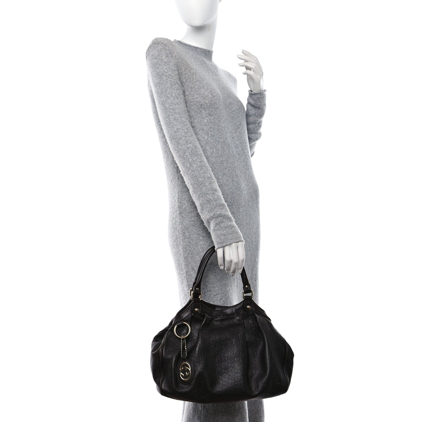 Guccissima Medium Sukey Tote Brown