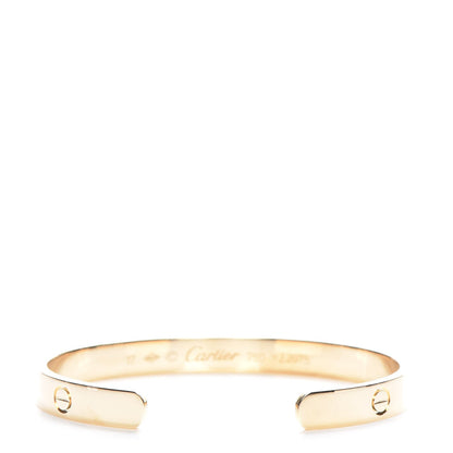 Cartier 18K Yellow Gold LOVE Cuff Bracelet 17 3 of 8