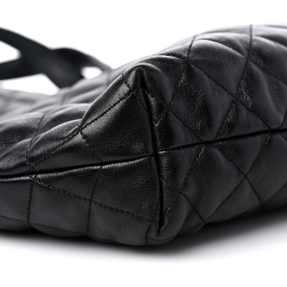 Saint Laurent Lambskin Quilted Maxi Icare Shopping Tote Black 9 of 10