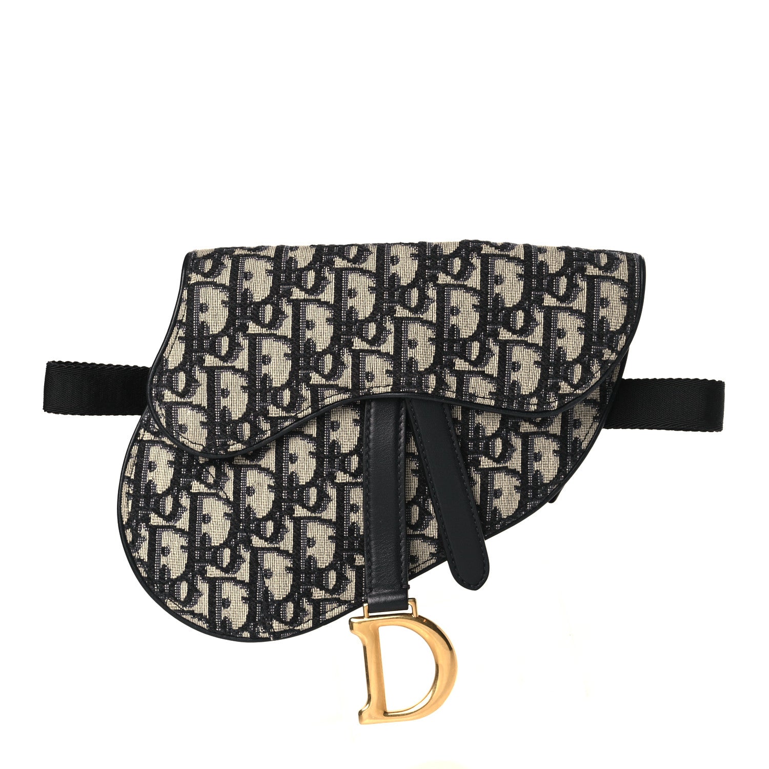 Christian Dior Oblique Saddle Belt Pouch Blue 1 of 8