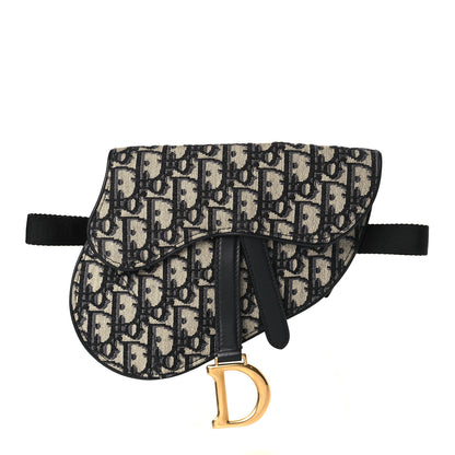 Christian Dior Oblique Saddle Belt Pouch Blue 1 of 8