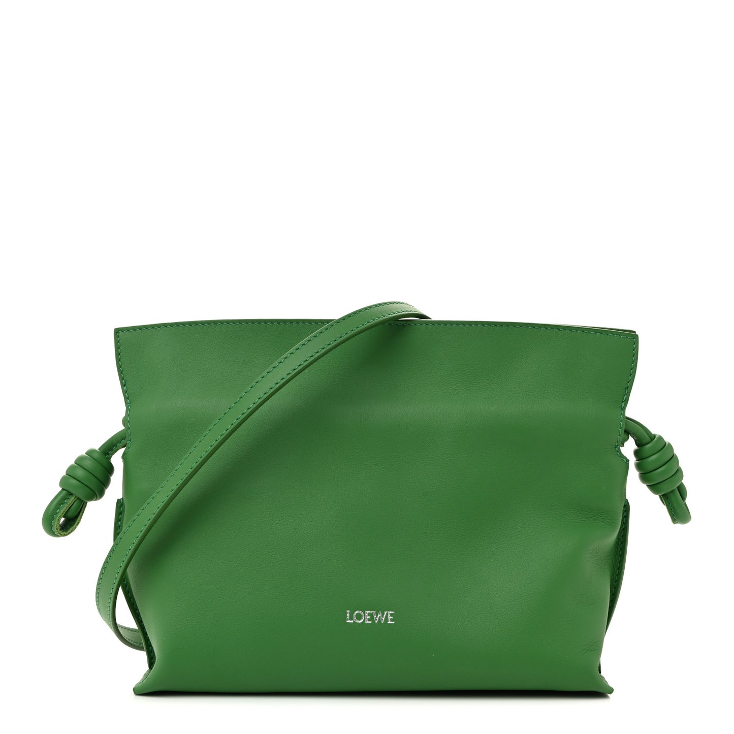 x SUNA FUJITA Nappa Bunny Mini Flamenco Knot Clutch Tropical Green