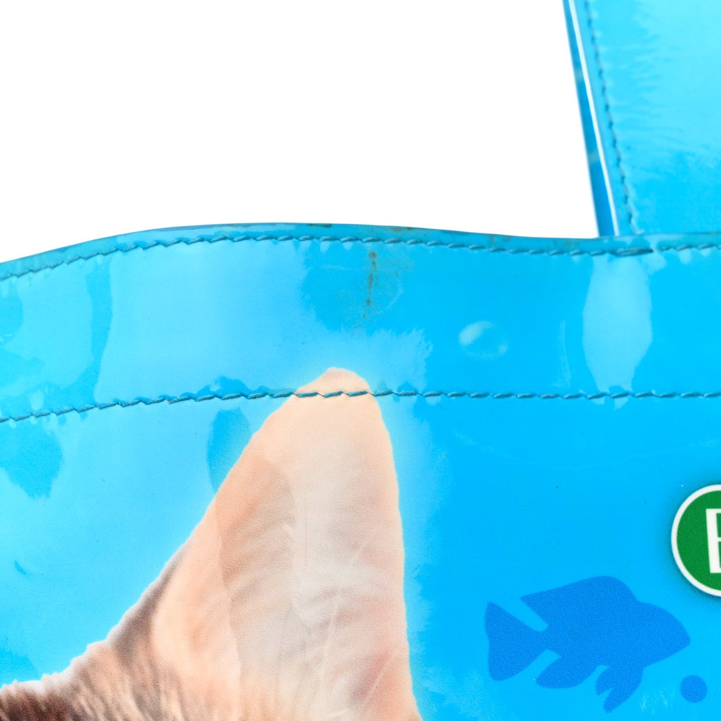 Patent Calfskin Medium I Love Pets Cat Lover Shopper Tote Blue