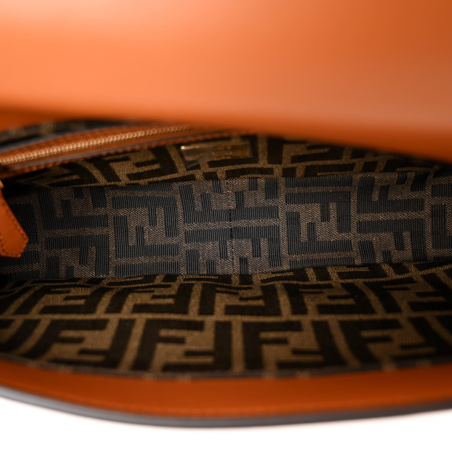 Fendi Shiny Nappa Multipocket Baguette Brandy 5 of 9