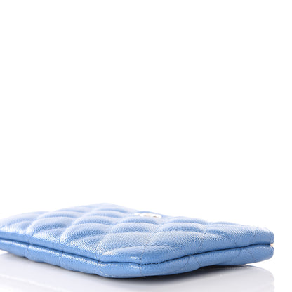 Chanel Caviar Quilted Small Cosmetic Case Blue 5 of 10