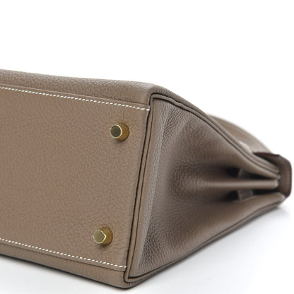 Hermes Togo Kelly Retourne 28 Etoupe 9 of 10