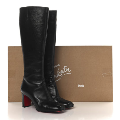 Christian Louboutin Vintage Patent Calfskin Cadrilla Botta 70 Tall Boots 39.5 Black 8 of 8