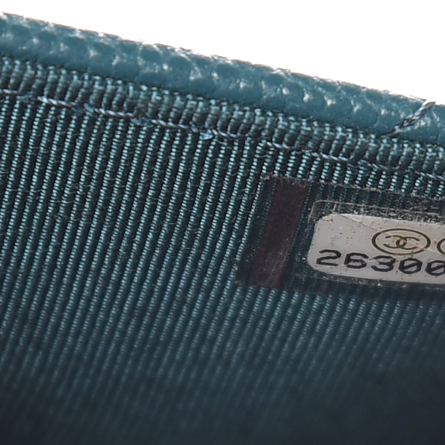 Caviar Quilted Wallet On Chain WOC Dark Turquoise