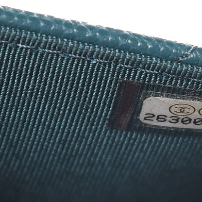 Chanel Caviar Quilted Wallet On Chain WOC Dark Turquoise 8 of 11